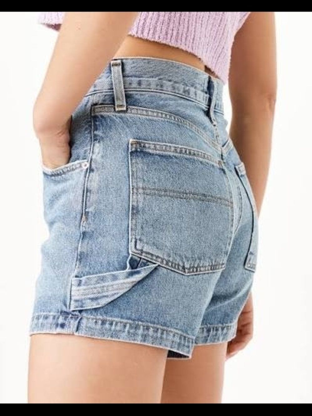 Agolde Light Blue Denim Jean Shorts